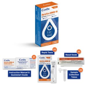 CorDx TyFast at-Home COVID-19 Antigen Rapid Test Kit, Easy, Accurate, Fast Results in 10 Minutes. (2-Pack)