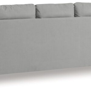 Signature Design by Ashley Adlai Casual 2-in-1 Queen Sofa Sleeper with Folding Memory Foam Mattress and 2 Toss Pillows, Light Gray