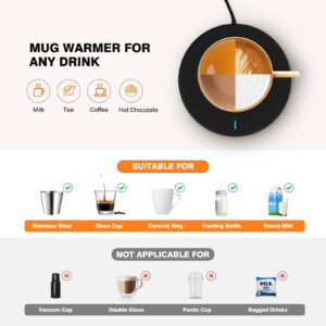 Lesipee Coffee Mug Warmer, Smart Candle Warmer, Coffee Cup Warmer with Pressure-Induced Auto ON/Off, Desk Accessories, Beverage Warmer Plate for Milk Tea, Coffee Accessories for Home Office Desk