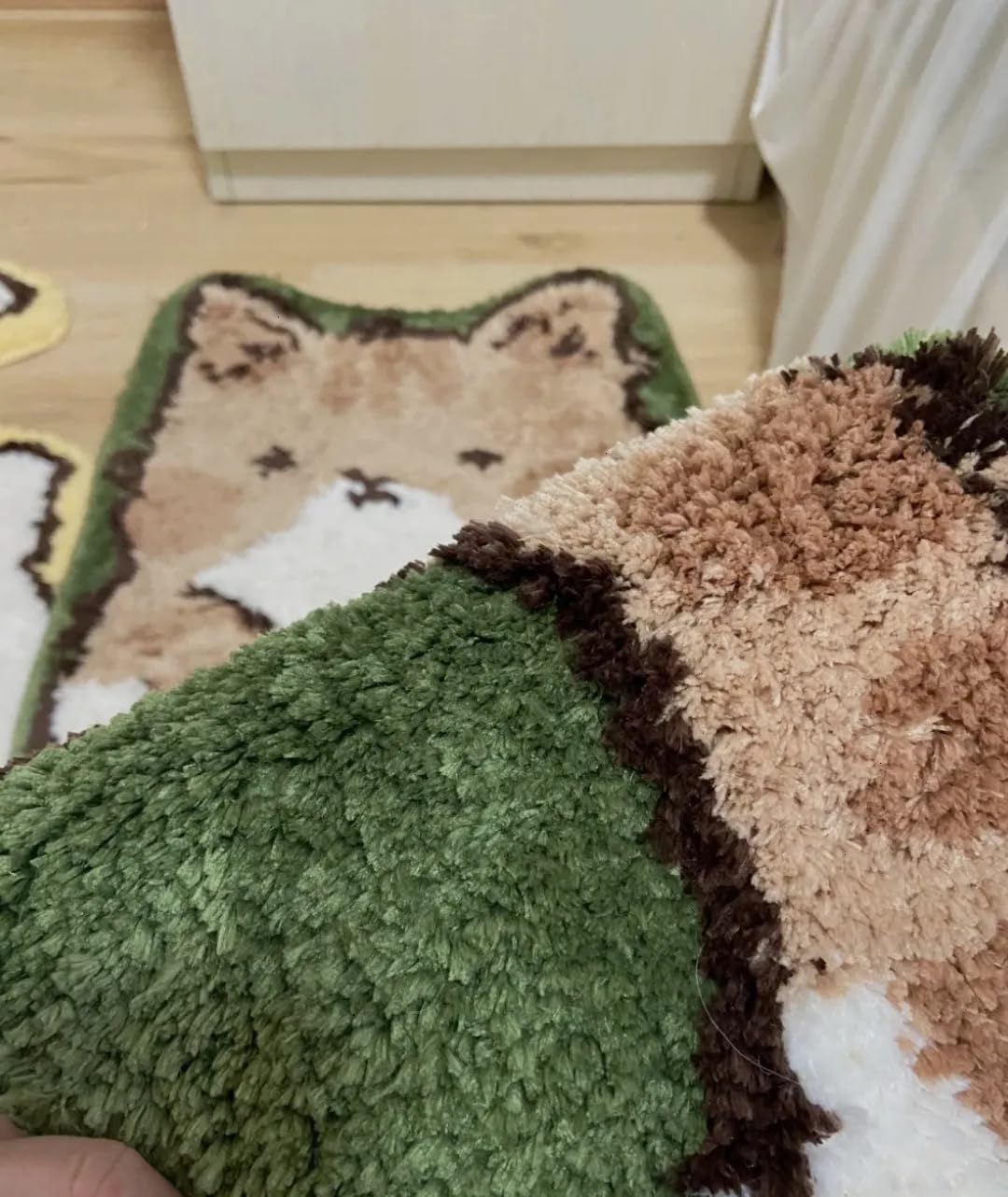 Funny Home Bedside Carpet Living Room Carpet Cloak Room Foot Mat Living Room Mat Tea Table Thick Floor Mat (Relaxing Cat, 63 * 19.7)