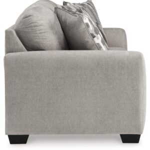 Signature Design by Ashley Avenal Park Casual Sofa with 5 Toss Pillows, Light Gray