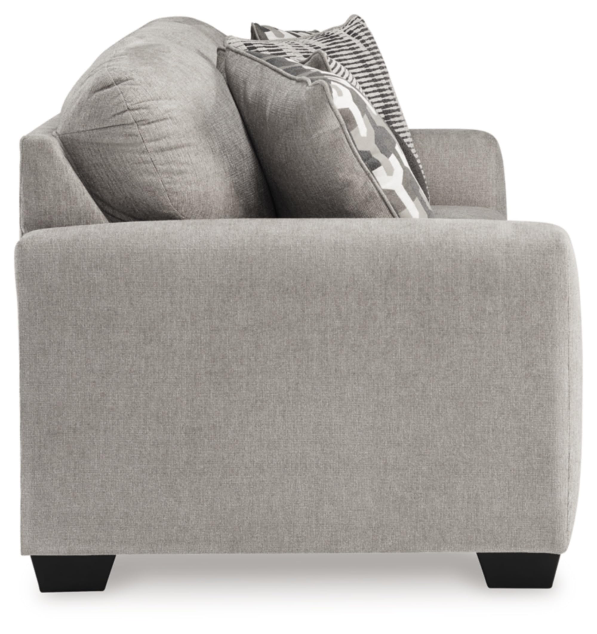 Signature Design by Ashley Avenal Park Casual Sofa with 5 Toss Pillows, Light Gray