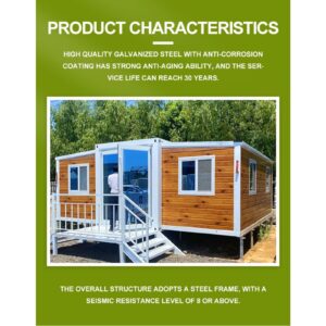 Customizable Foldable Tiny Home - Affordable Luxury Prefab Villa - Modular Shipping Container House - Insulated Portable Expandable Design