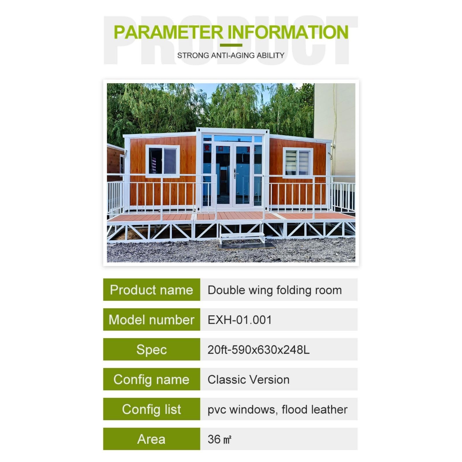 Customizable Foldable Housing - Affordable Luxury Tiny Home Prefab Villa, Modulasulated Portable Expandable Shipping Container House Options