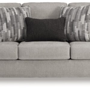 Signature Design by Ashley Avenal Park Casual Sofa with 5 Toss Pillows, Light Gray