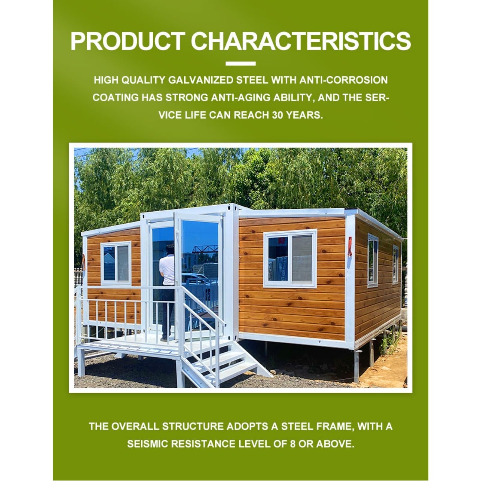 Customizable Foldable Housing - Affordable Luxury Tiny Home Prefab Villa, Modulasulated Portable Expandable Shipping Container House Options