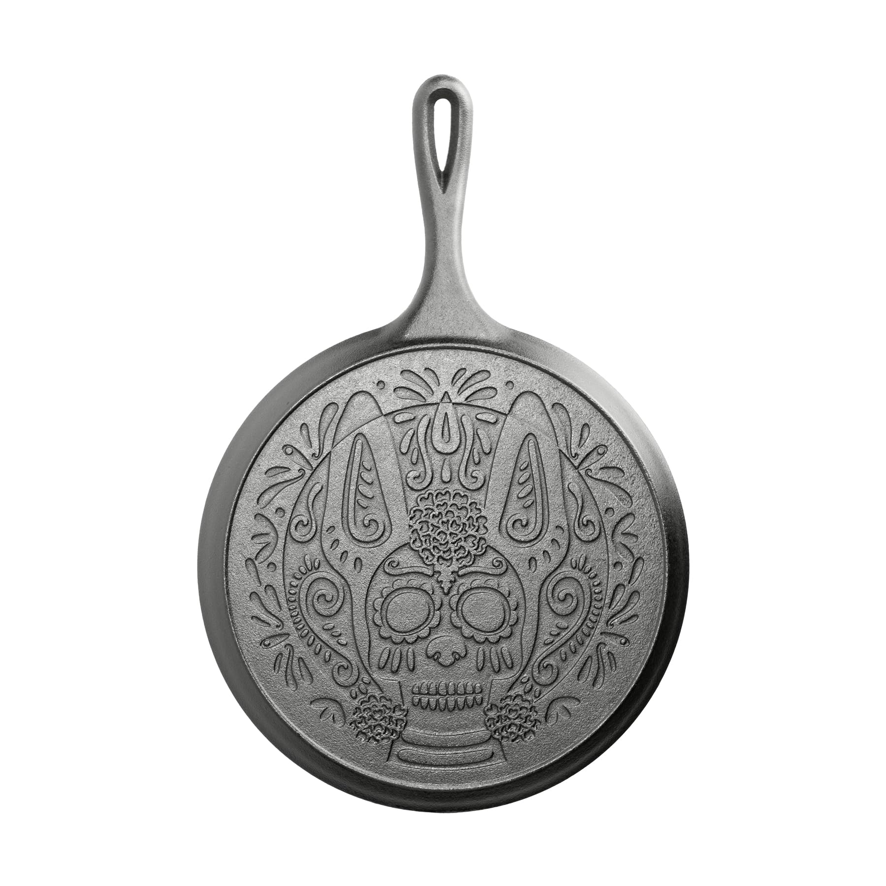 Lodge Day of the Dead 10.5 Inch Sugar Skull Cast Iron Griddle