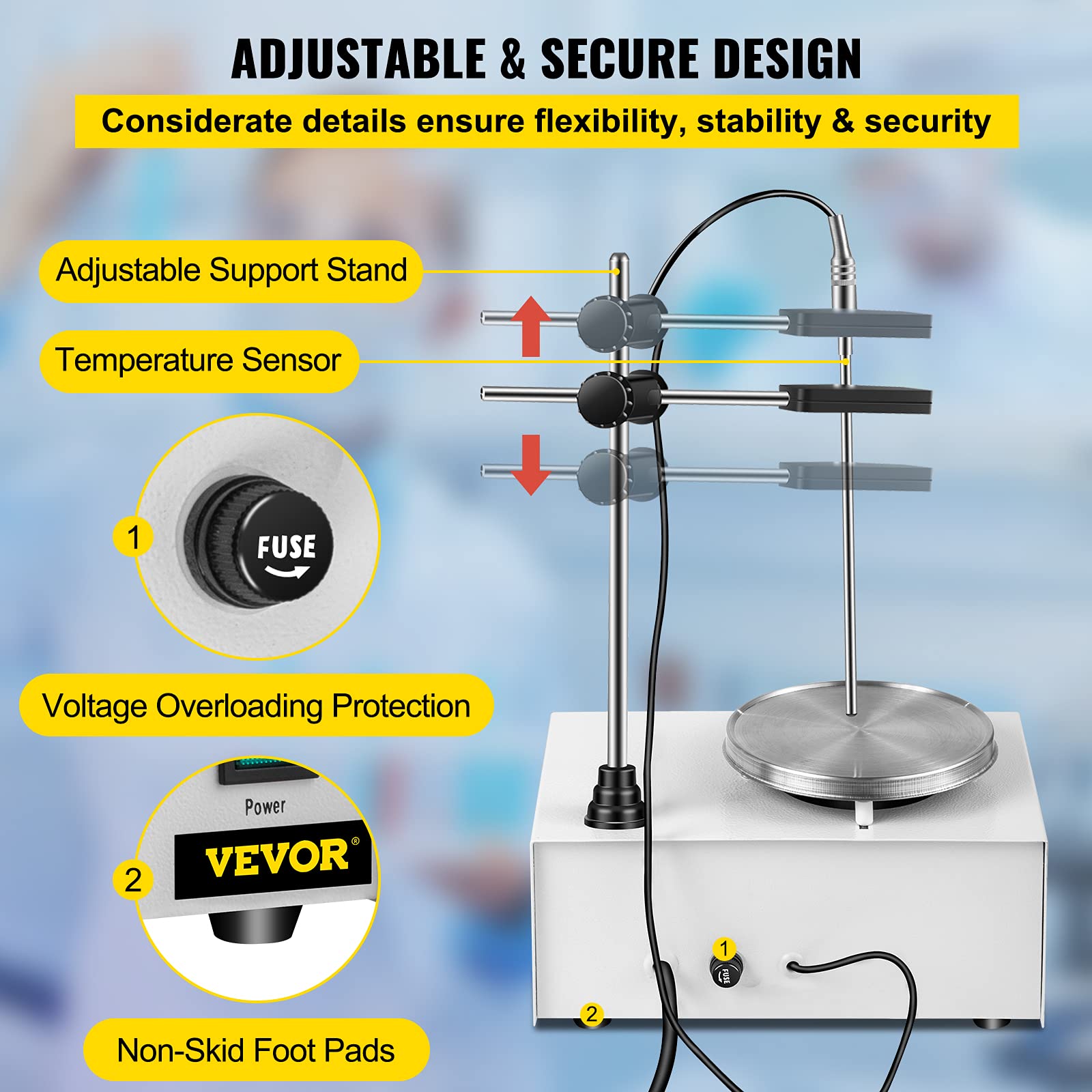 Magnetic Stirrer with Heating Plate 85-2 Hotplate Mixer 110V Digital Display