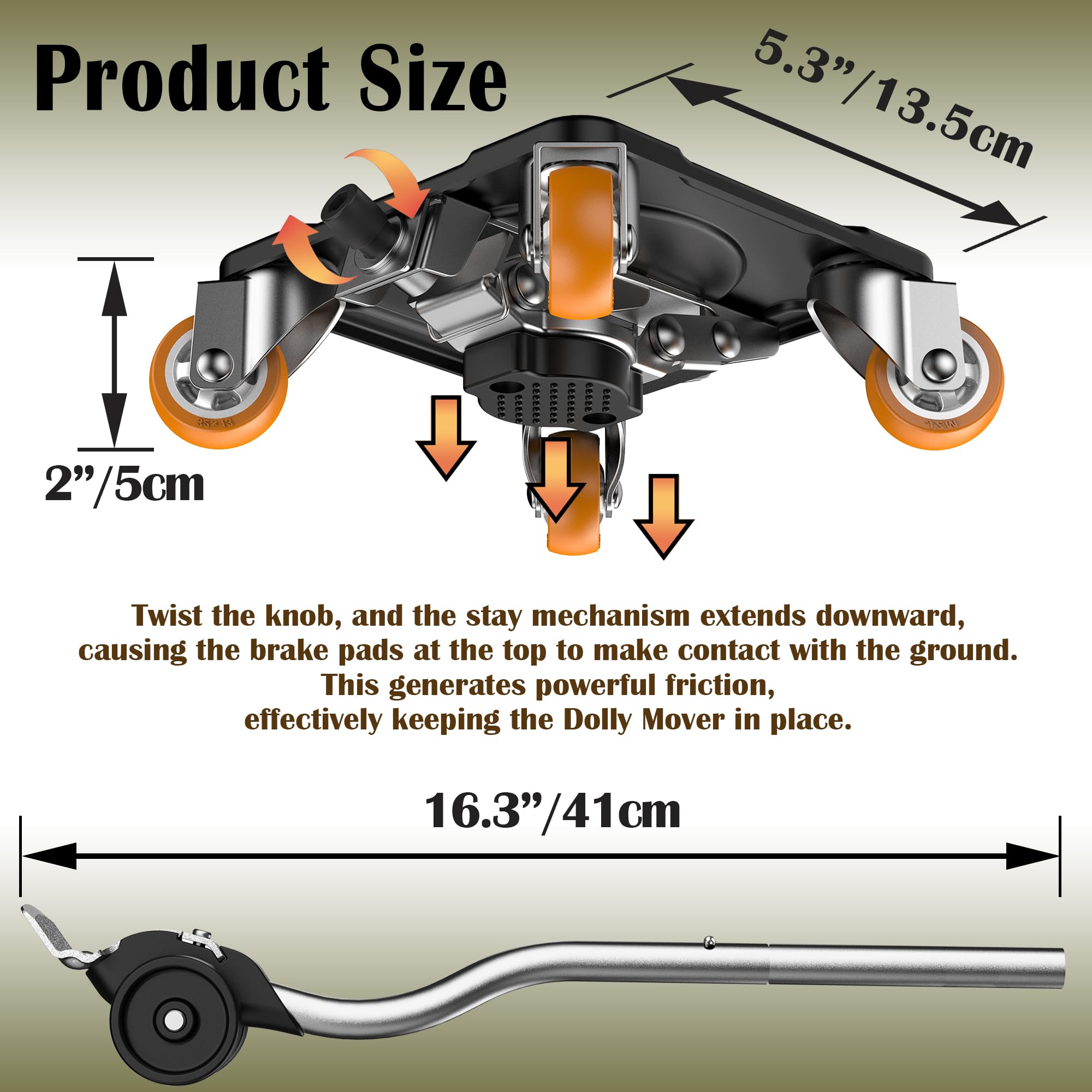 ONEON Furniture Mover Plus Parked Edition with Furniture Lifter, Periodic Moving Needs, Parking Lock Design, Lock Dollies for Long-Term Stability of Heavy Items, No Frequent Setup & Removal