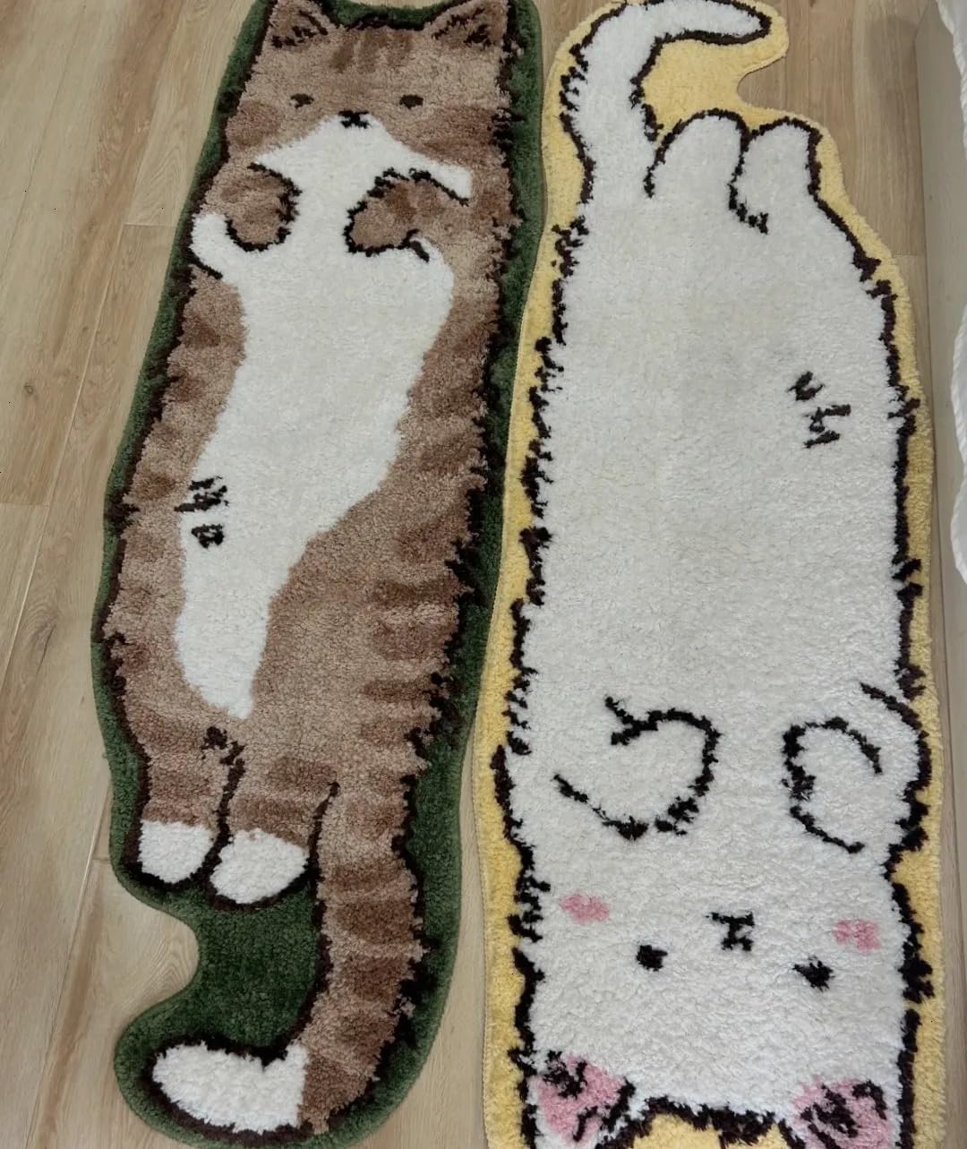 Funny Home Bedside Carpet Living Room Carpet Cloak Room Foot Mat Living Room Mat Tea Table Thick Floor Mat (Relaxing Cat, 63 * 19.7)