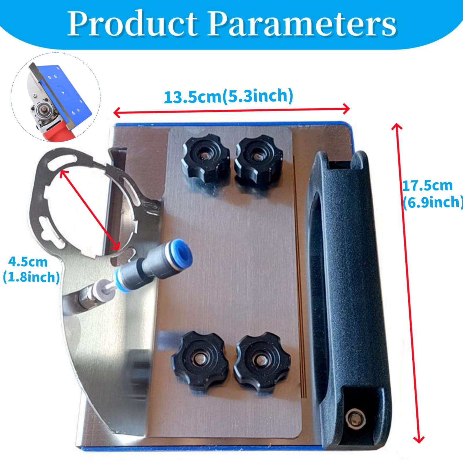 45 Degree Tile Chamfering Tool - Type 100 Angle Grinder Stand for Tile 45° Chamfer Cutting,Adjustable Angle Grinder Bracket Angle Grinding Fixed Holder, Special Cutting Bracket