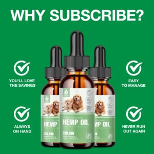 (3 Pack) Pet Hemp Oil for Dogs and Cats,Organic Hemp Extract Drops, Sleep Aid Anxiety,Stress, Hip & Joint Pain Relief, Dog Calming Treats Rich in Omega 3-6-9, Natural Pet Hemp Oil