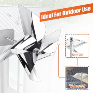 Glosaie 2 Pack Reflective Pinwheel Bird Deterrent, Weatherproof Bird Scare Devices to Keep All Birds Away