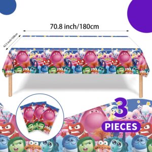 ZEZGERS 3PCS Inside Tablecloth, Birthday Party Table Cover for Baby Shower, Newborn Birthday,Classroom Nursery Decorations