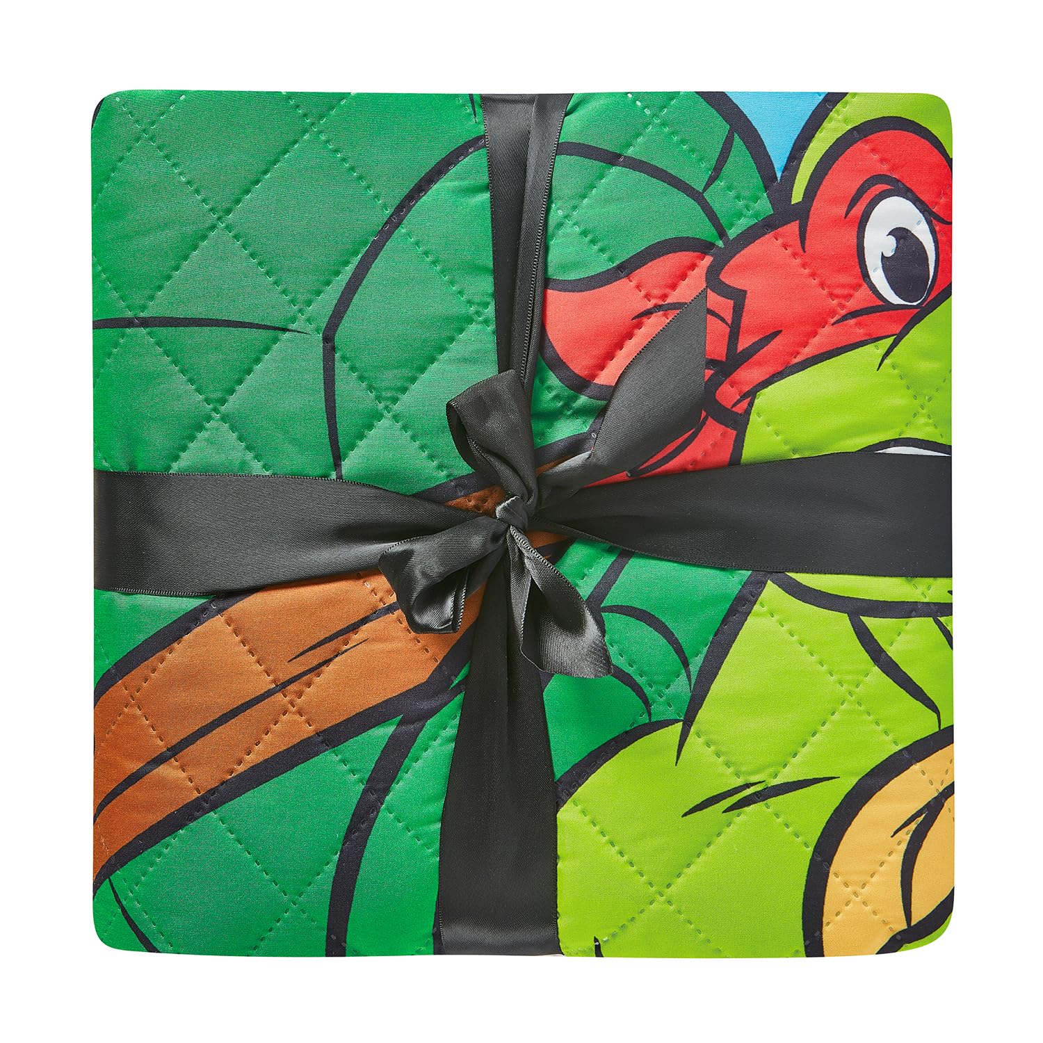 Teenage Mutant Ninja Turtles Bedspread Twin Set for Kids - Bundle with Reversible TMNT Quilted Bedspread for Twin Bed Plus Stickers, More | TMNT Twin Bedding Set for Boys