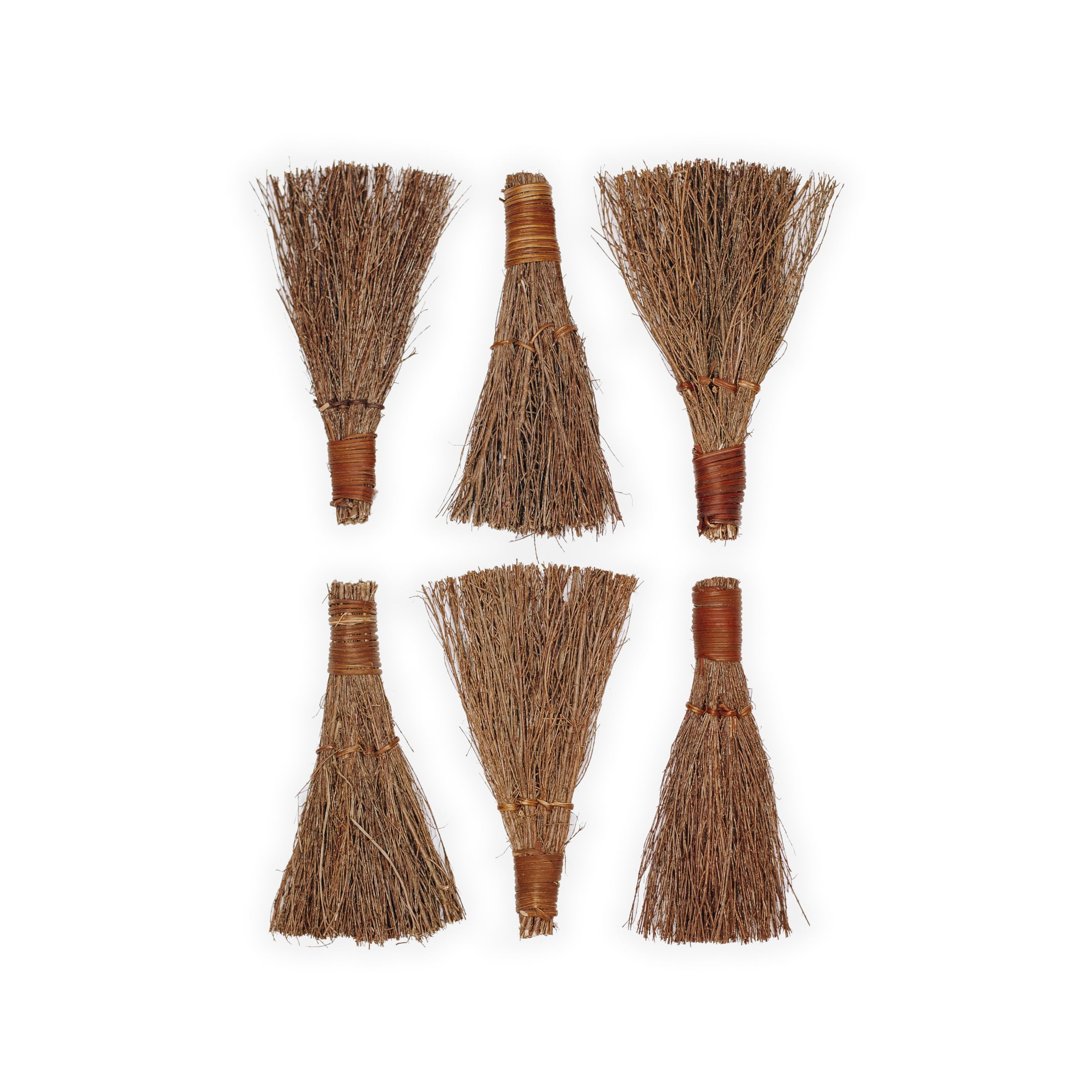 Eucalyptus Scented Broom (6-Pack) - 6" Heather Broom - Holiday Decor