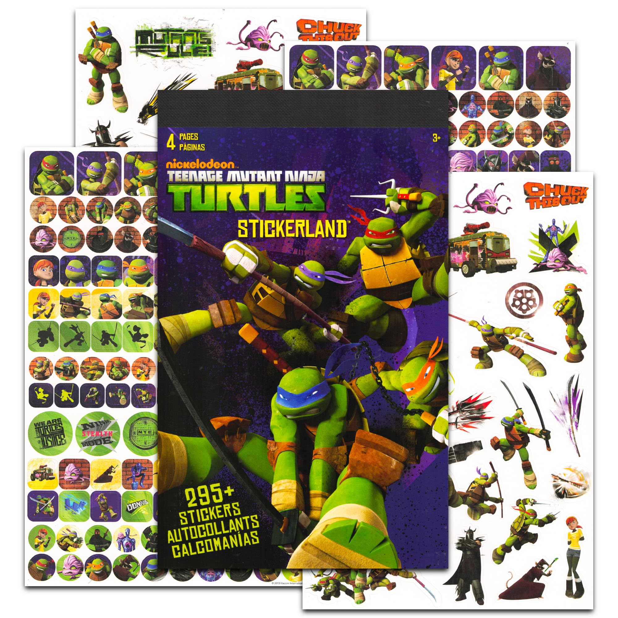 Teenage Mutant Ninja Turtles Bedspread Twin Set for Kids - Bundle with Reversible TMNT Quilted Bedspread for Twin Bed Plus Stickers, More | TMNT Twin Bedding Set for Boys