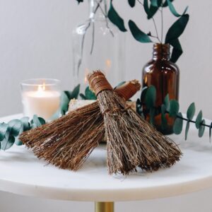 Eucalyptus Scented Broom (6-Pack) - 6" Heather Broom - Holiday Decor