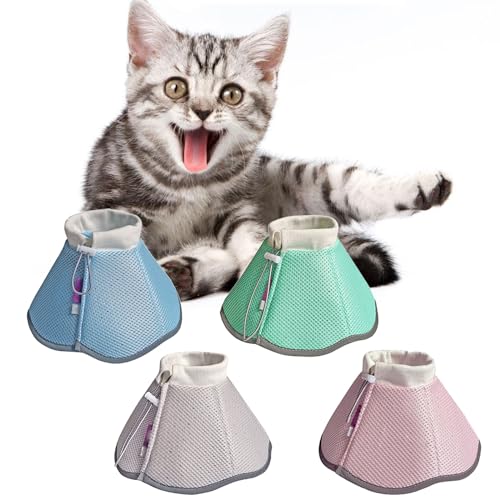 Aurgiarme Ventilate Cats Collar Cone Collar for Small Cats Perfectly Suitable for Post Rehabilitation Injury Relief