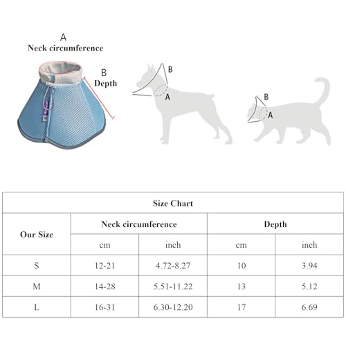 Aurgiarme Ventilate Cats Collar Cone Collar for Small Cats Perfectly Suitable for Post Rehabilitation Injury Relief