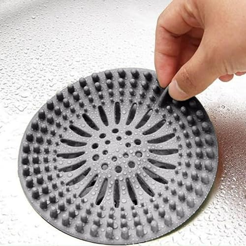 Drain Hair Catcher Durable Silicone Shower Drain Covers Easy to Install and Clean Suit for Bathroom Bathtub and Kitchen