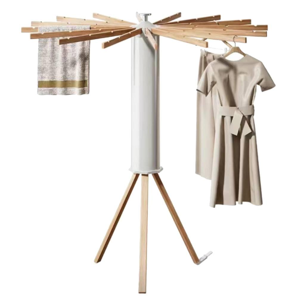 TOPINCN Drying Rack Clothing, Clothes Airer, Clothes Drying Rack Foldable, Collapsible Tripod Clothes Drying Rack Clothes Horse Hanger Washing Line Dryer Rack, 16 Hangers 40Kg Capacity