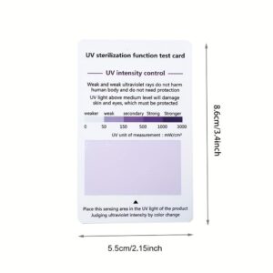 3-Pack UV Test Cards - Premium PVC UV-C Detection Cards with UVB/UVC Testing Stickers for Ultraviolet Radiation Monitoring