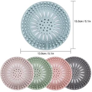 Hair Catcher Durable Silicone Hair Stopper Shower Drain Covers Easy to Install and Clean Suit for Bathroom Bathtub and Kitchen