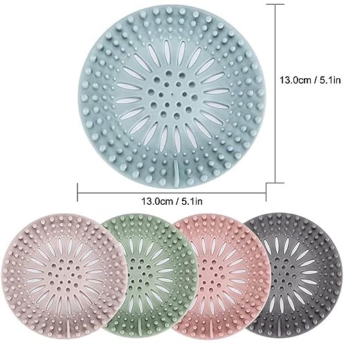 Hair Catcher Durable Silicone Hair Stopper Shower Drain Covers Easy to Install and Clean Suit for Bathroom Bathtub and Kitchen