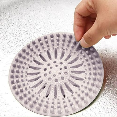 Hair Catcher Durable Silicone Hair Stopper Shower Drain Covers Easy to Install and Clean Suit for Bathroom Bathtub and Kitchen