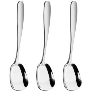 3pcs square head spoons, square head stainless steel spoons, arithmeticn square head stainless steel spoons, korean style square sugar spoon, thick stainless steel square spoon