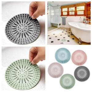 Drain Hair Catcher Durable Silicone Shower Drain Covers Easy to Install and Clean Suit for Bathroom Bathtub and Kitchen