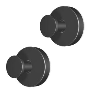 b benehorti suction cup hooks for shower, multifunctional towel hooks, matte black plished easy to install super suction for kitchen bathroom restroom, 2 pack