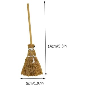 mini brooms Mini Faux Mini Brooms Straw Craft Decorations Halloween Party Witch Accessories 8 Pieces