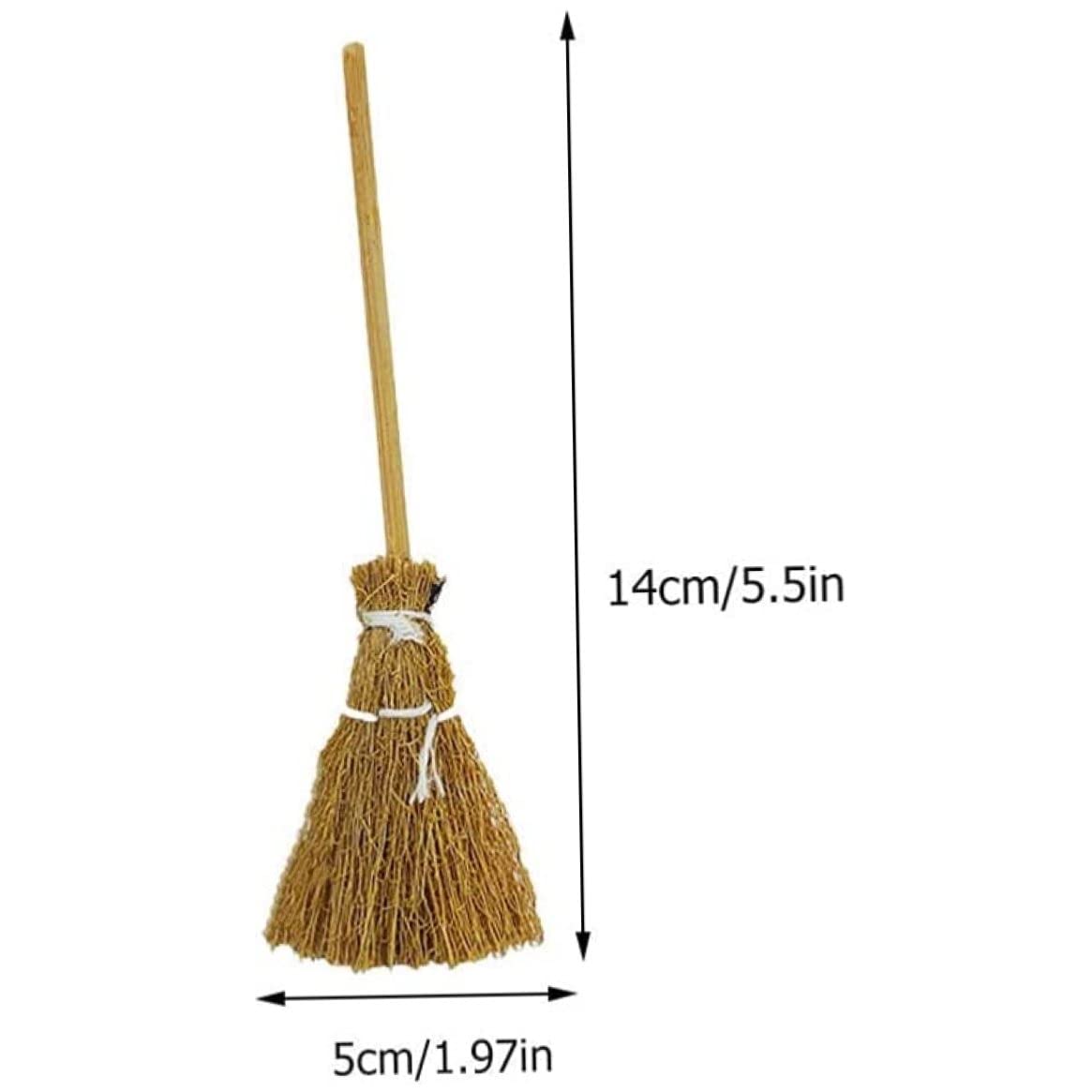 mini brooms Mini Faux Mini Brooms Straw Craft Decorations Halloween Party Witch Accessories 8 Pieces