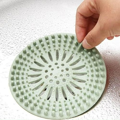 Drain Hair Catcher Durable Silicone Shower Drain Covers Easy to Install and Clean Suit for Bathroom Bathtub and Kitchen