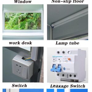 Portable Security Guard Cabin, Outdoor Modern Security Booth with Alarm Light