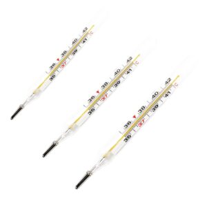 3 pcs glass oral temperature for testing,glass oral temperature adult armpit reading indicator,temperature home testing tools (as shown_3pcs)