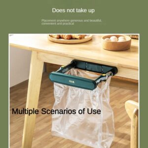 Trash Bag Holder Collapsible for Kitchen Cabinets Doors and Cupboards 1pcs, Under Sink Bag Holder, Hanging Garbage Bag Holder, Kitchen Waste Can, Kitchen Trash Cans for Kitchen, Toilet, RV (White)