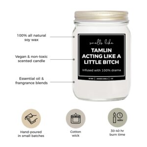 YouNique Designs Smells Like Tamlin Candle - Bookish Candles, Book Lovers Gifts, Book Themed Gifts for Book Lovers Women, Book Club Gifts Ideas, Reading Themed Gifts (Lavender & Vanilla)