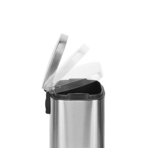 TARUNMO Bathroom Trash Can with Lid, 5L/1.3 Gal Stainless Steel Small Trash Can with Lid for Bathroom, Step On, Soft Close, Fingerprint Resistant