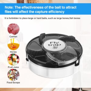 2024 Electric Fly Trap Pest Device Gnat Flying Insect Trap Automatic Indoor Fly Trap Pest Reject Control Catcher Insect Repellents Tools for Garden,Auto,Ranch,Rotate Resueable Catcher(1PCS)