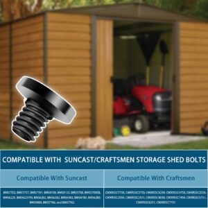 8 Pcs Storage Shed Bolts for Suncast/Craftsmen Resin Storage Shed Replacement Bolts (Black)