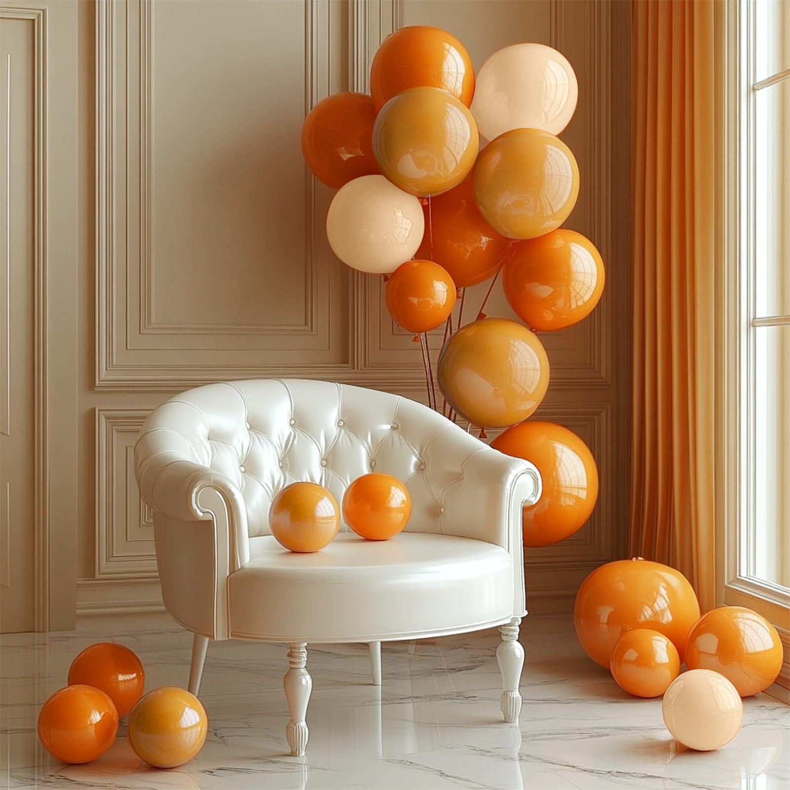 Bezente Thanksgiving Balloons Arch Kit, 111Pcs Orange Latex Balloons Fall Balloon Arch Kit for Fall Little Cutie Baby Shower, Friendsgiving, Birthday,Pumpkin Theme Party Decoration