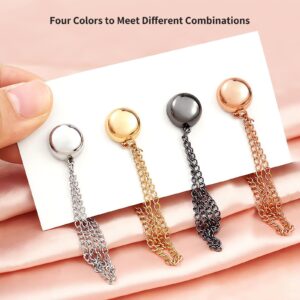 Topcci 4-Pack Magnetic Clothes Clips, Multi-function Magnetic Clothing Clips Brooch for Women Clothes Hijab Pins Decorate, Shirt Clips for Women Clothing，Shirt Clip，Magnetic Strength Buttons Clipsmagnetic Clothes Clips (Mix)