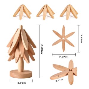 Wooden Trivets for Hot Dishes,Tree Coasters,Decorative Wood Trivet Set,Hot Pads for Pots and Pans