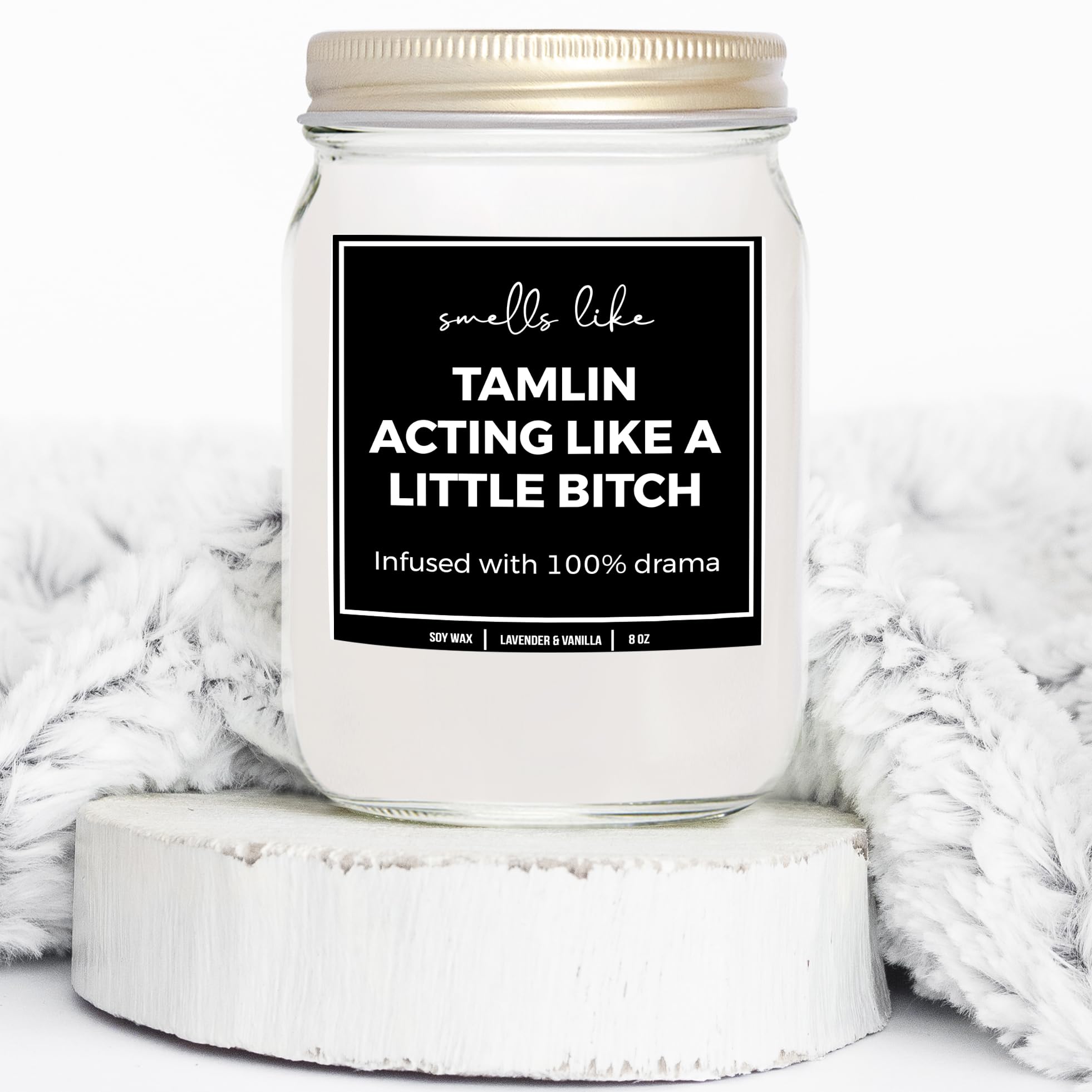 YouNique Designs Smells Like Tamlin Candle - Bookish Candles, Book Lovers Gifts, Book Themed Gifts for Book Lovers Women, Book Club Gifts Ideas, Reading Themed Gifts (Lavender & Vanilla)