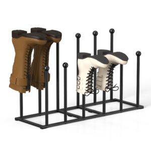 boot rack free standing shoe racks shoe storage fit for 6 pairs boots rack organizer for tall boots shoe organizer for dorm room closet entryway bedroom patio outdoor hallway