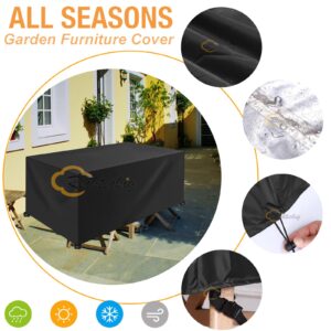 Patio Furniture Covers Waterproof, Rectangular Patio Table Chair Sofa Set Cover, General Purpose Outdoor Furniture Cover-Black|| 120x60x90cm/47x24x35in