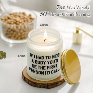 Funny Candle Gifts for Best Friend, Unique Friendship Gift for Women, Ideal Gifts for Christmas, Funny Birthday Present for Female, Bestie, BFF, Friends, Soul Sister, Soy Wax Lavender Scented Candles